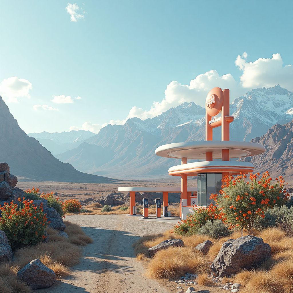 Vista panorámica de estación YPFGo en Argentina